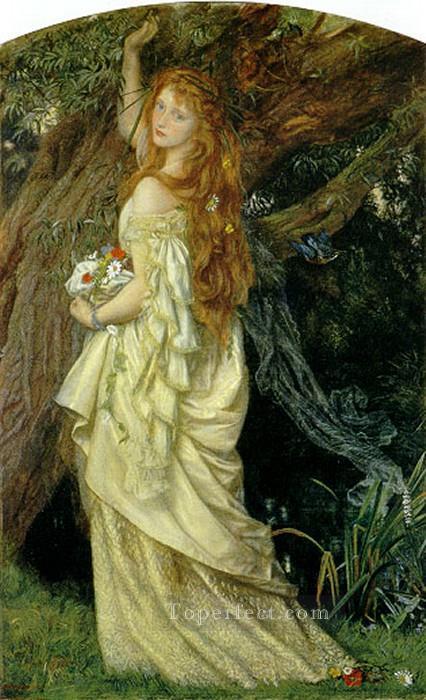Ophelia And will he not come again Pre Raphaelite Arthur Hughes Oil Paintings